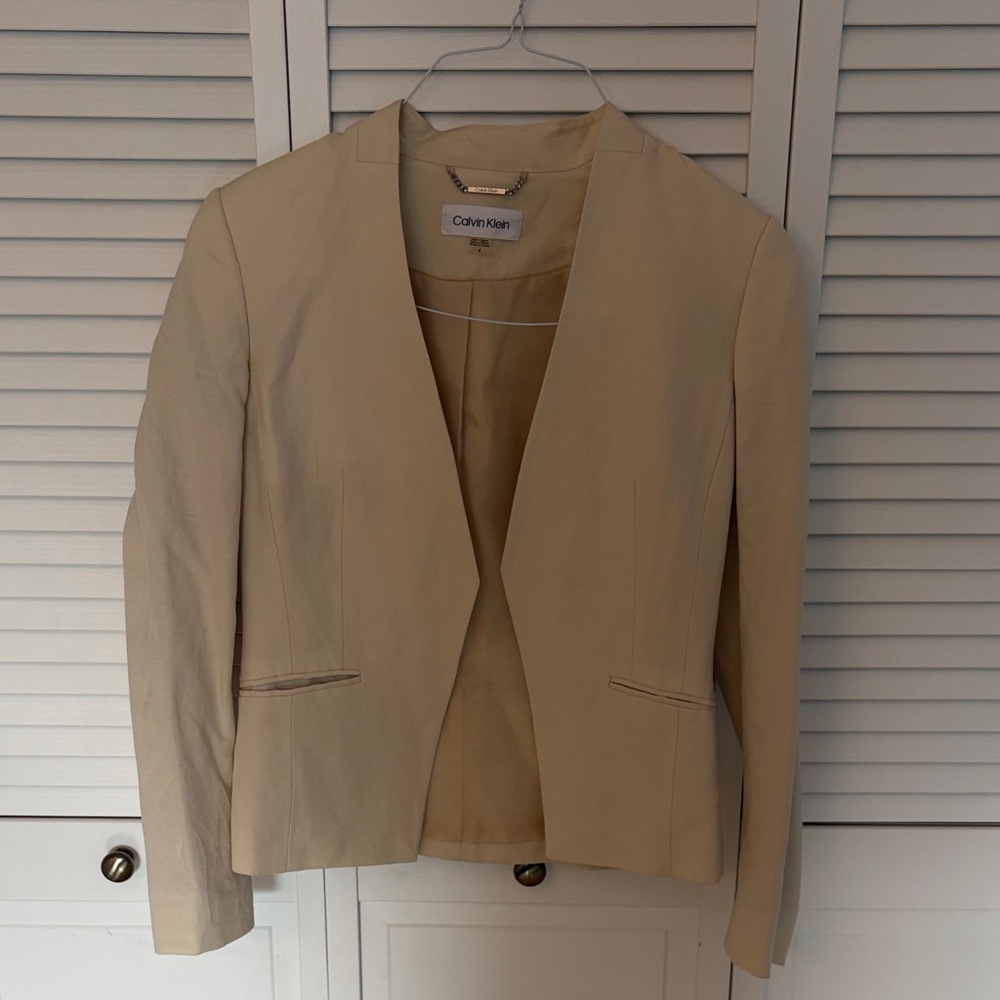 Calvin Klein Women's Beige Blazer